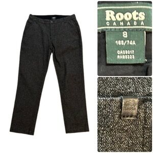 Roots Canada 🇨🇦  Straight Leg Trousers Pants. Thicker quality material. Pockets.